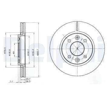 Brzdový kotouč DELPHI BG2403