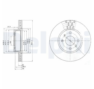 Brzdový kotouč DELPHI BG2413