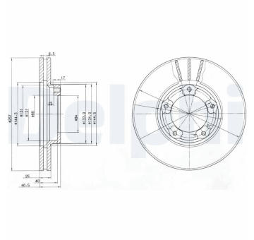 Brzdový kotouč DELPHI BG2423