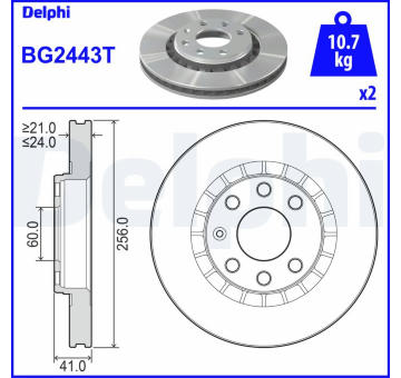 Brzdový kotúč DELPHI BG2443T