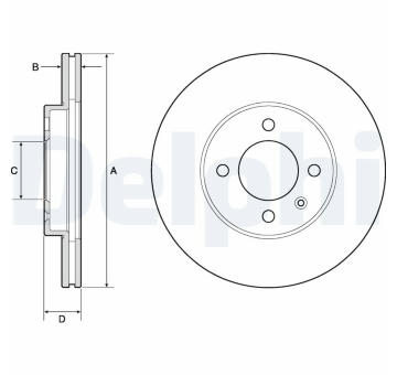 Brzdový kotouč DELPHI BG2455C