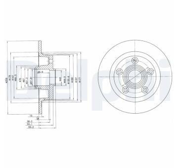 Brzdový kotouč DELPHI BG2549