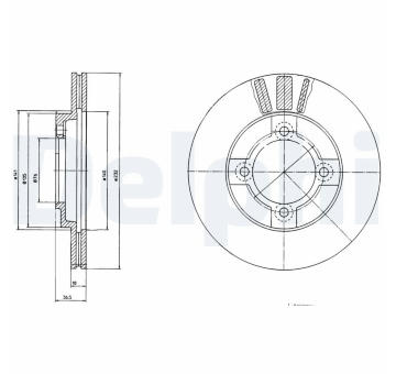 Brzdový kotouč DELPHI BG2564