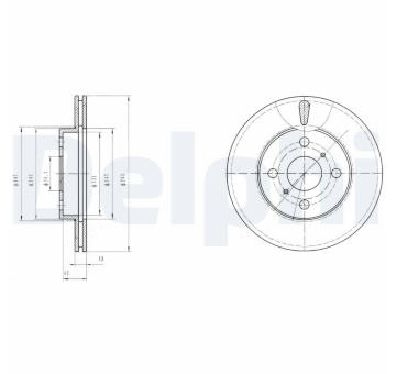 Brzdový kotouč DELPHI BG2588