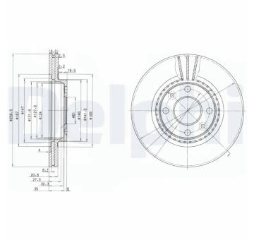 Brzdový kotouč DELPHI BG2625C