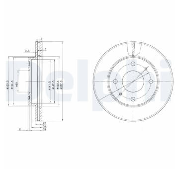 Brzdový kotouč DELPHI BG2657