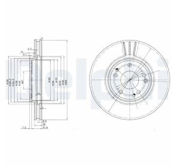 Brzdový kotouč DELPHI BG2675