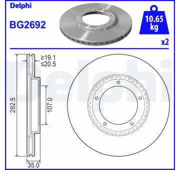 Brzdový kotouč DELPHI BG2692