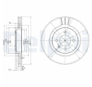 Brzdový kotouč DELPHI BG2712