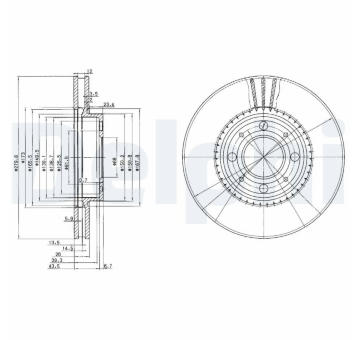 Brzdový kotouč DELPHI BG2720