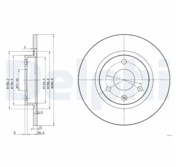 Brzdový kotouč DELPHI BG2724