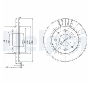Brzdový kotouč DELPHI BG2763