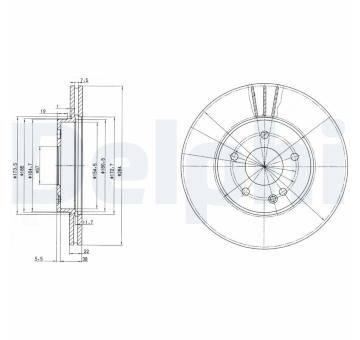 Brzdový kotouč DELPHI BG2768