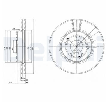 Brzdový kotouč DELPHI BG2772