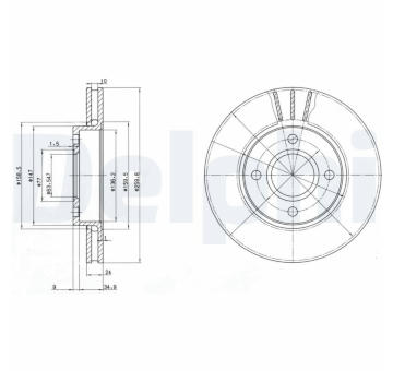 Brzdový kotouč DELPHI BG2780