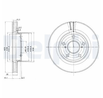 Brzdový kotouč DELPHI BG2782