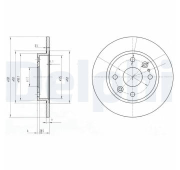 Brzdový kotouč DELPHI BG2803
