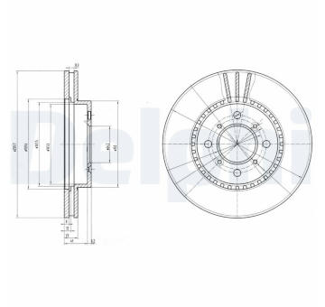 Brzdový kotouč DELPHI BG2814