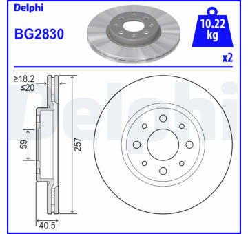 Brzdový kotouč DELPHI BG2830