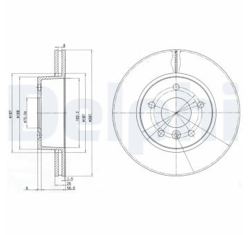 Brzdový kotouč DELPHI BG2860