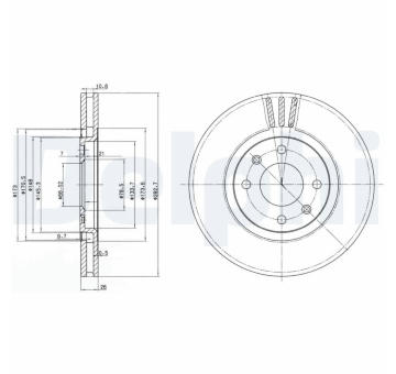 Brzdový kotouč DELPHI BG2872