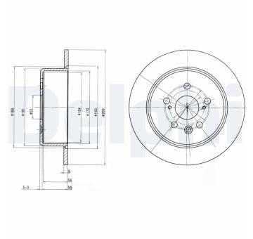 Brzdový kotouč DELPHI BG2884