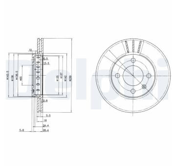 Brzdový kotouč DELPHI BG2982
