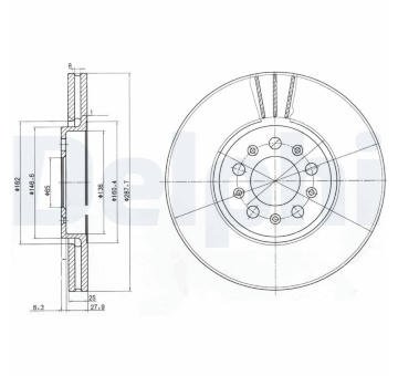 Brzdový kotouč DELPHI BG3035C