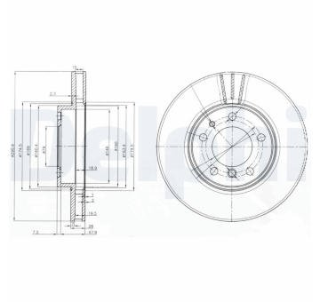 Brzdový kotouč DELPHI BG3037