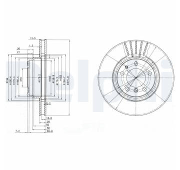 Brzdový kotouč DELPHI BG3039