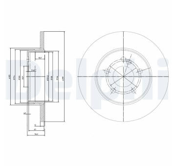 Brzdový kotouč DELPHI BG3089
