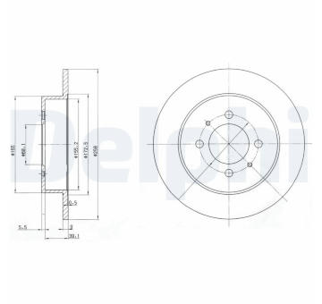 Brzdový kotúč DELPHI BG3125