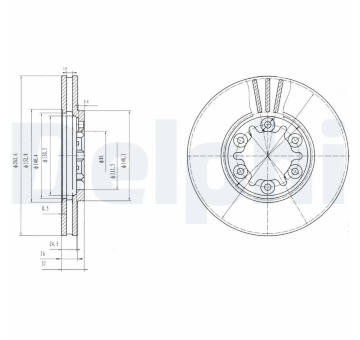 Brzdový kotouč DELPHI BG3132