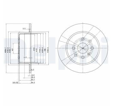 Brzdový kotouč DELPHI BG3141