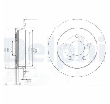 Brzdový kotouč DELPHI BG3143
