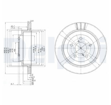 Brzdový kotouč DELPHI BG3154