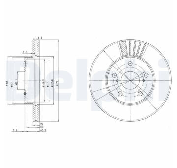 Brzdový kotouč DELPHI BG3171