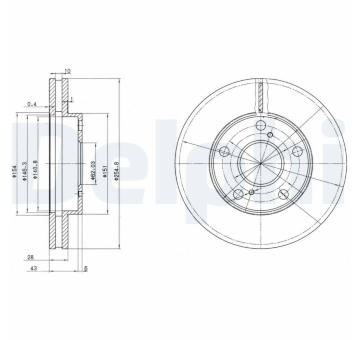 Brzdový kotouč DELPHI BG3177