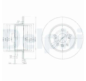 Brzdový kotúč DELPHI BG3183