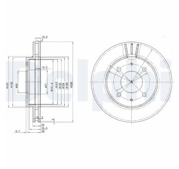 Brzdový kotouč DELPHI BG3202