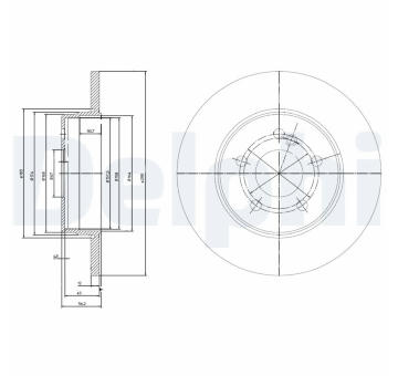 Brzdový kotouč DELPHI BG3208