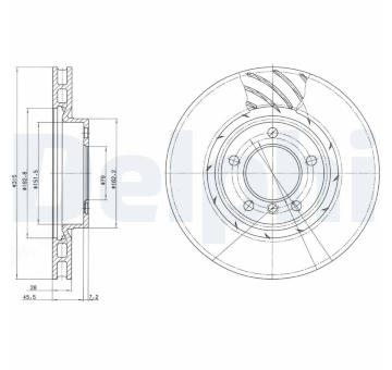 Brzdový kotouč DELPHI BG3215