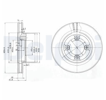 Brzdový kotouč DELPHI BG3272