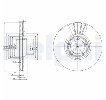 Brzdový kotouč DELPHI BG3365