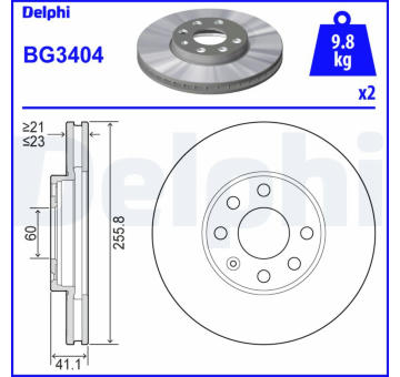 Brzdový kotouč DELPHI BG3404