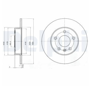 Brzdový kotouč DELPHI BG3406C