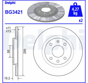 Brzdový kotouč DELPHI BG3421