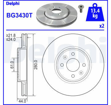 Brzdový kotúč DELPHI BG3430T