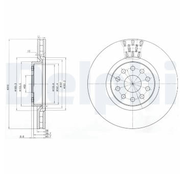 Brzdový kotouč DELPHI BG3497