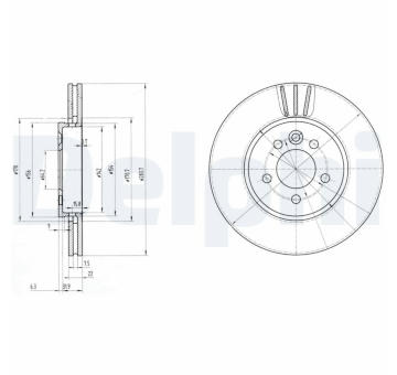 Brzdový kotouč DELPHI BG3503